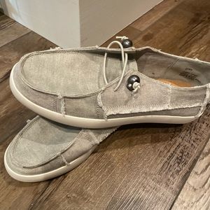 Yellow box slip on shoes